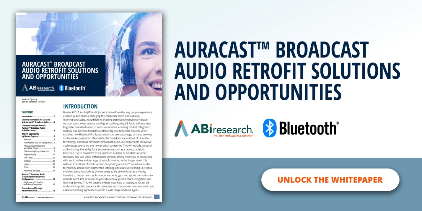 a whitepaper download to learn more about the opportunities of Auracast broadcast audio.