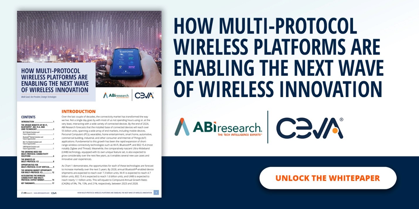 A graphic directing to a whitepaper titled How Multi-Protocol Wireless Platforms Are Enabling The Next Wave Of Wireless Innovation